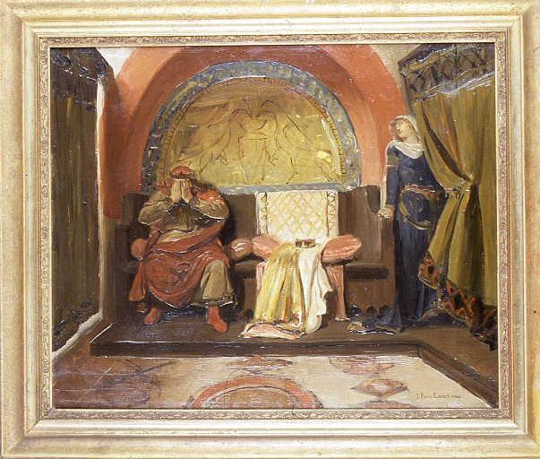Wikioo.org - The Encyclopedia of Fine Arts - Painting, Artwork by Jean-Paul Laurens - Répudiation de la reine Berthe