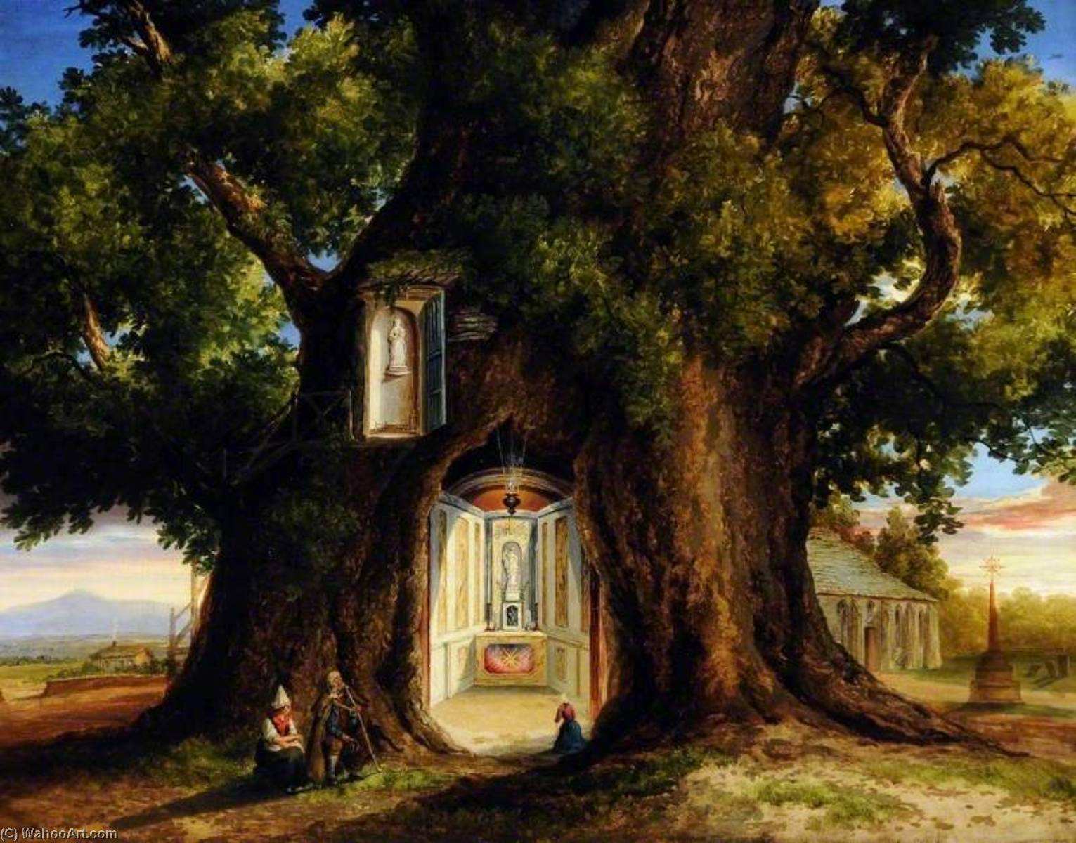 Wikioo.org - The Encyclopedia of Fine Arts - Painting, Artwork by William Cowen - The Chapel in the Oak