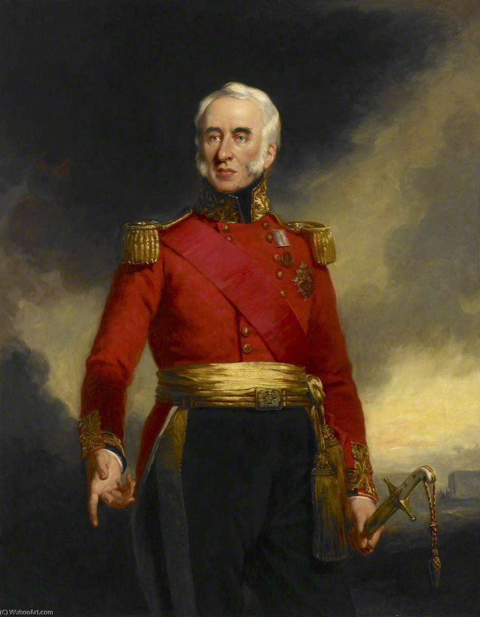 Wikioo.org - The Encyclopedia of Fine Arts - Painting, Artwork by Benjamin Rawlinson Faulkner - Major General Sir William Nott (1782–1845)