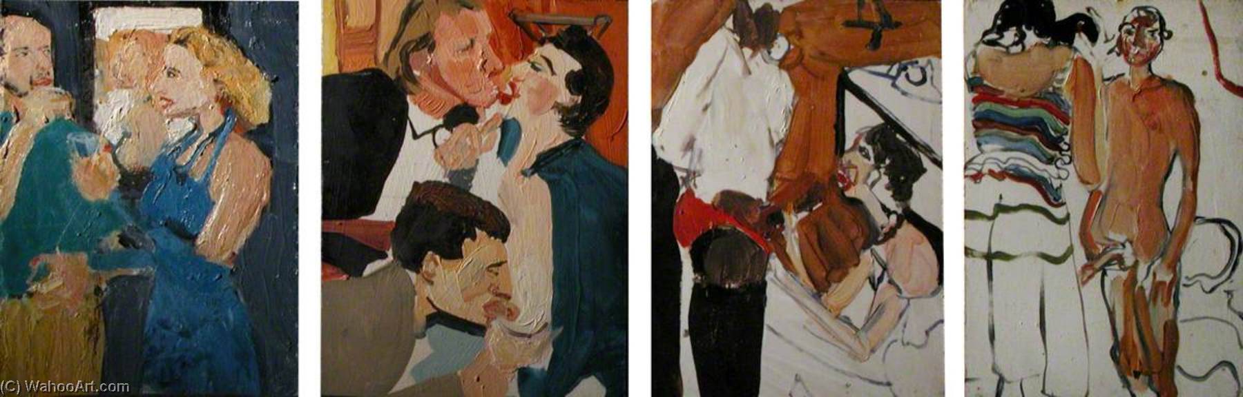 Wikioo.org - The Encyclopedia of Fine Arts - Painting, Artwork by Chantal Joffe - Untitled Series of Four Paintings (A, B, C, D)