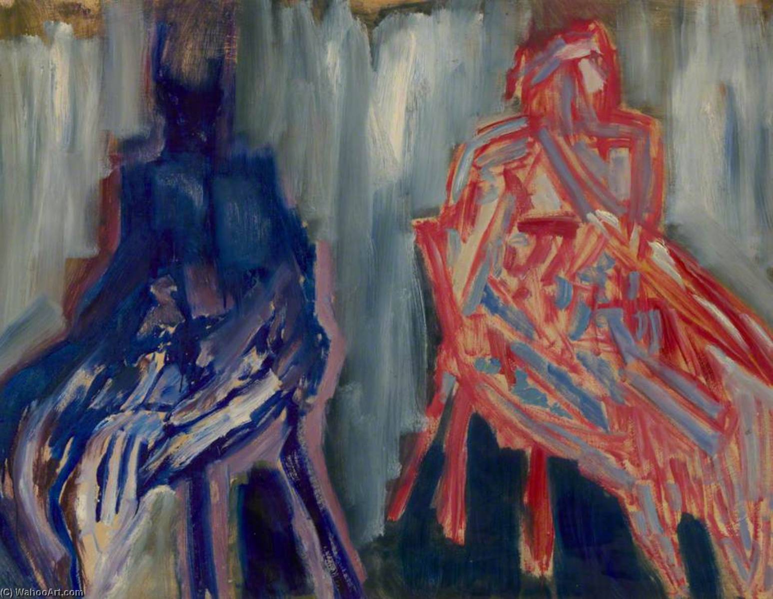 Wikioo.org - The Encyclopedia of Fine Arts - Painting, Artwork by Cliff Holden - Two Seated Figures