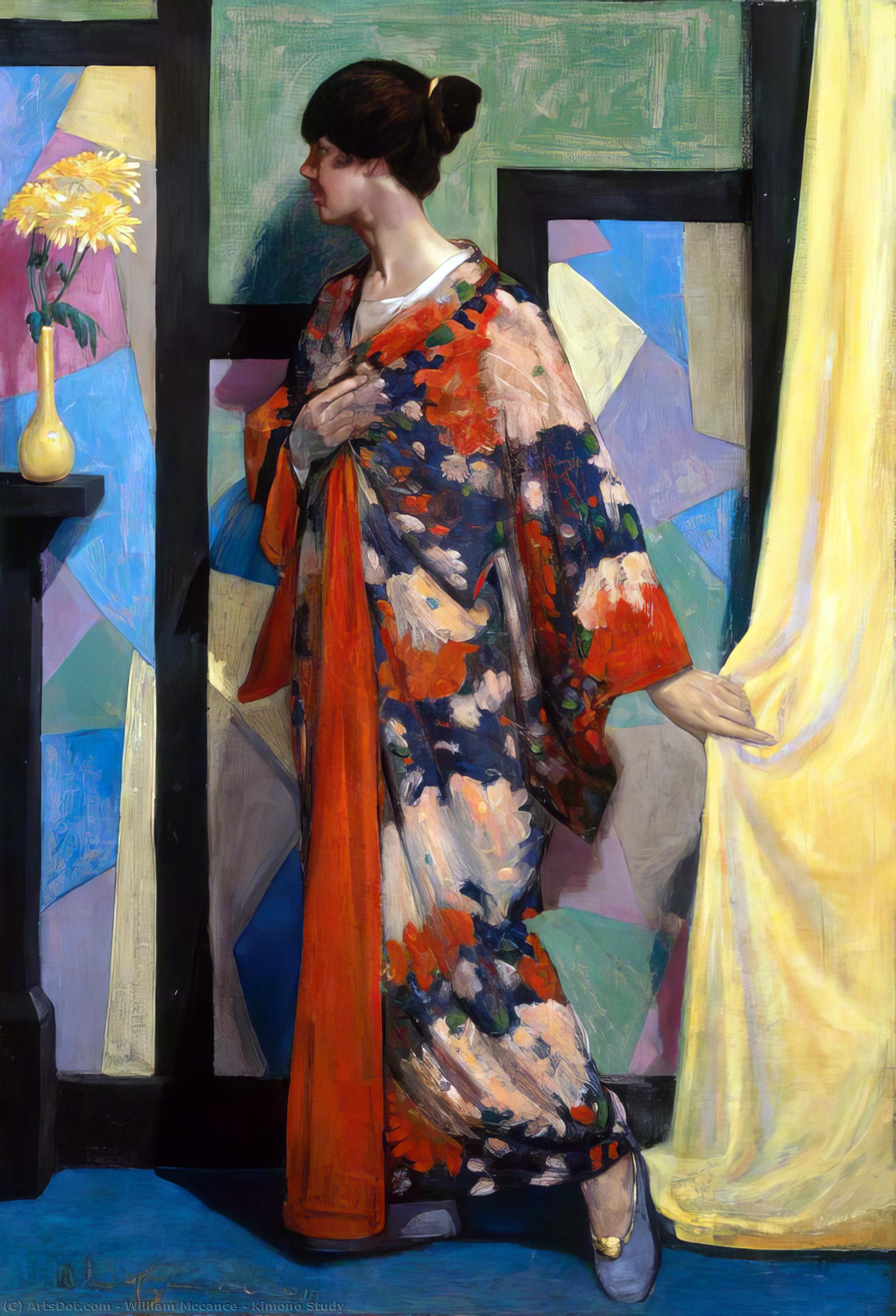 Wikioo.org - The Encyclopedia of Fine Arts - Painting, Artwork by William Mccance - Kimono Study