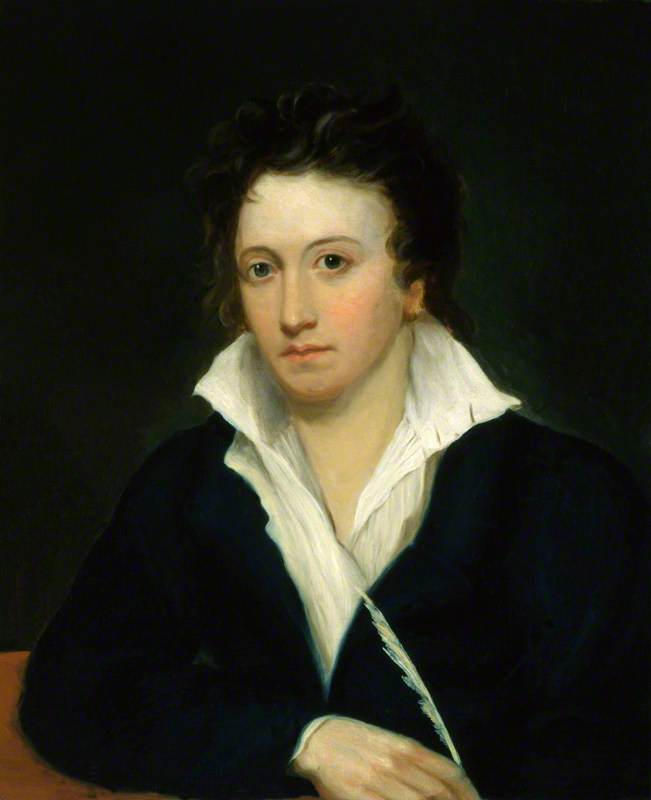 Wikioo.org - The Encyclopedia of Fine Arts - Painting, Artwork by Alfred Clint - Percy Bysshe Shelley (copy after an original of 1918 by Amelia Curran and Edward Ellerker Williams)