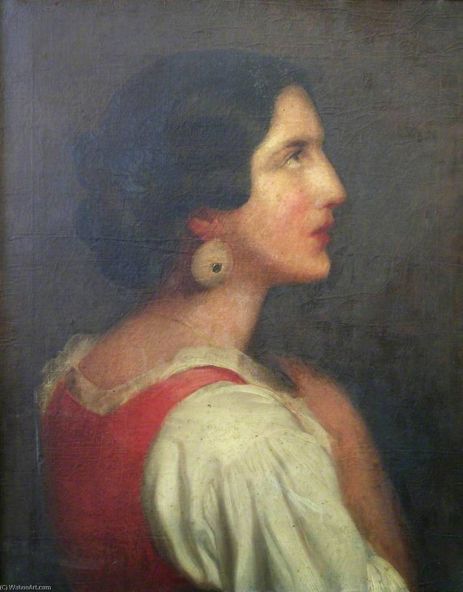 Wikioo.org - The Encyclopedia of Fine Arts - Painting, Artwork by Thomas Brigstocke - Fanny Kemble (1809–1893)