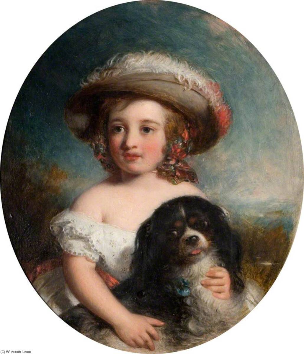 Wikioo.org - The Encyclopedia of Fine Arts - Painting, Artwork by Charles Baxter - 'Love me, love my dog'