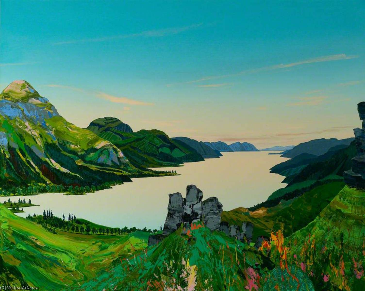 Wikioo.org - The Encyclopedia of Fine Arts - Painting, Artwork by James Hawkins - The Great Glen through Four Seasons (panel 4 of 4)