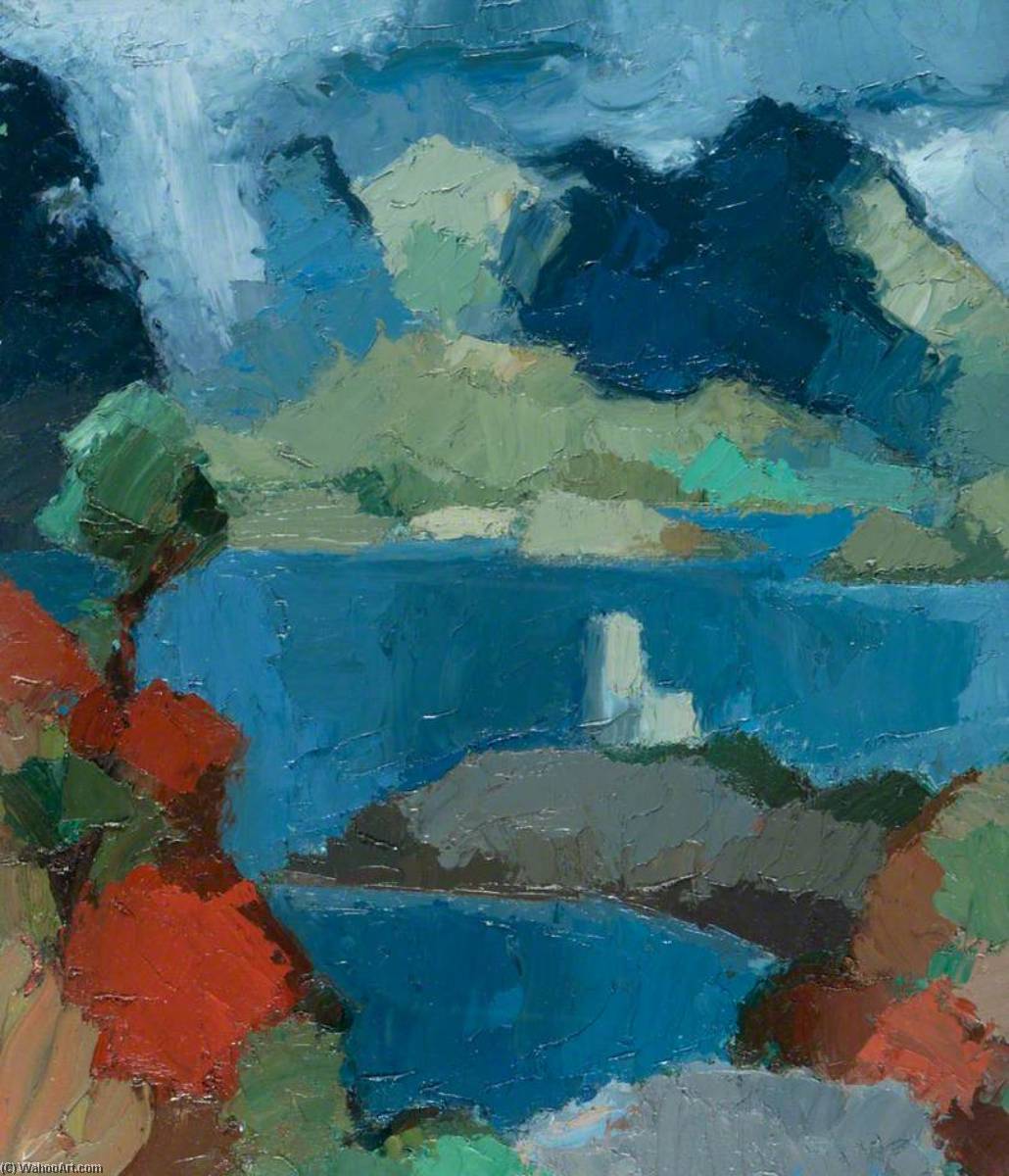 Wikioo.org - The Encyclopedia of Fine Arts - Painting, Artwork by Denis Frederic Neal Peploe - Lighthouse, Wester Ross