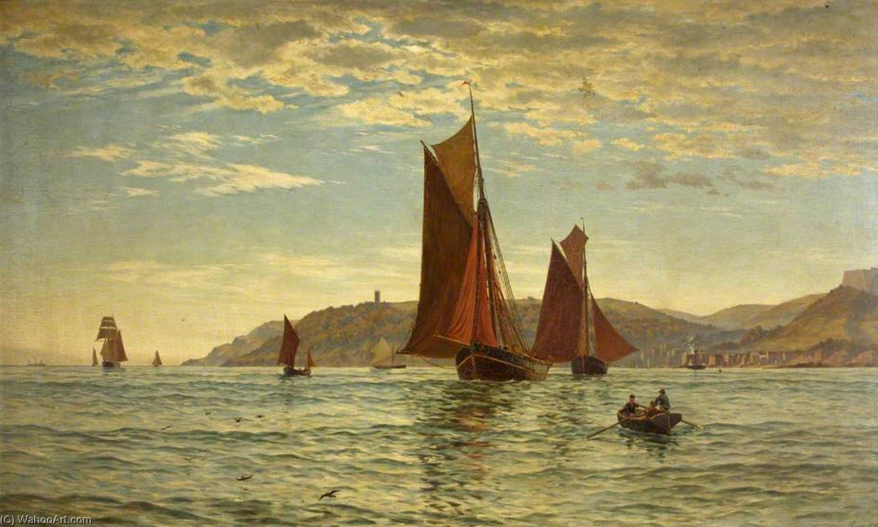Wikioo.org - The Encyclopedia of Fine Arts - Painting, Artwork by Charles Parsons Knight - Cawsand Bay