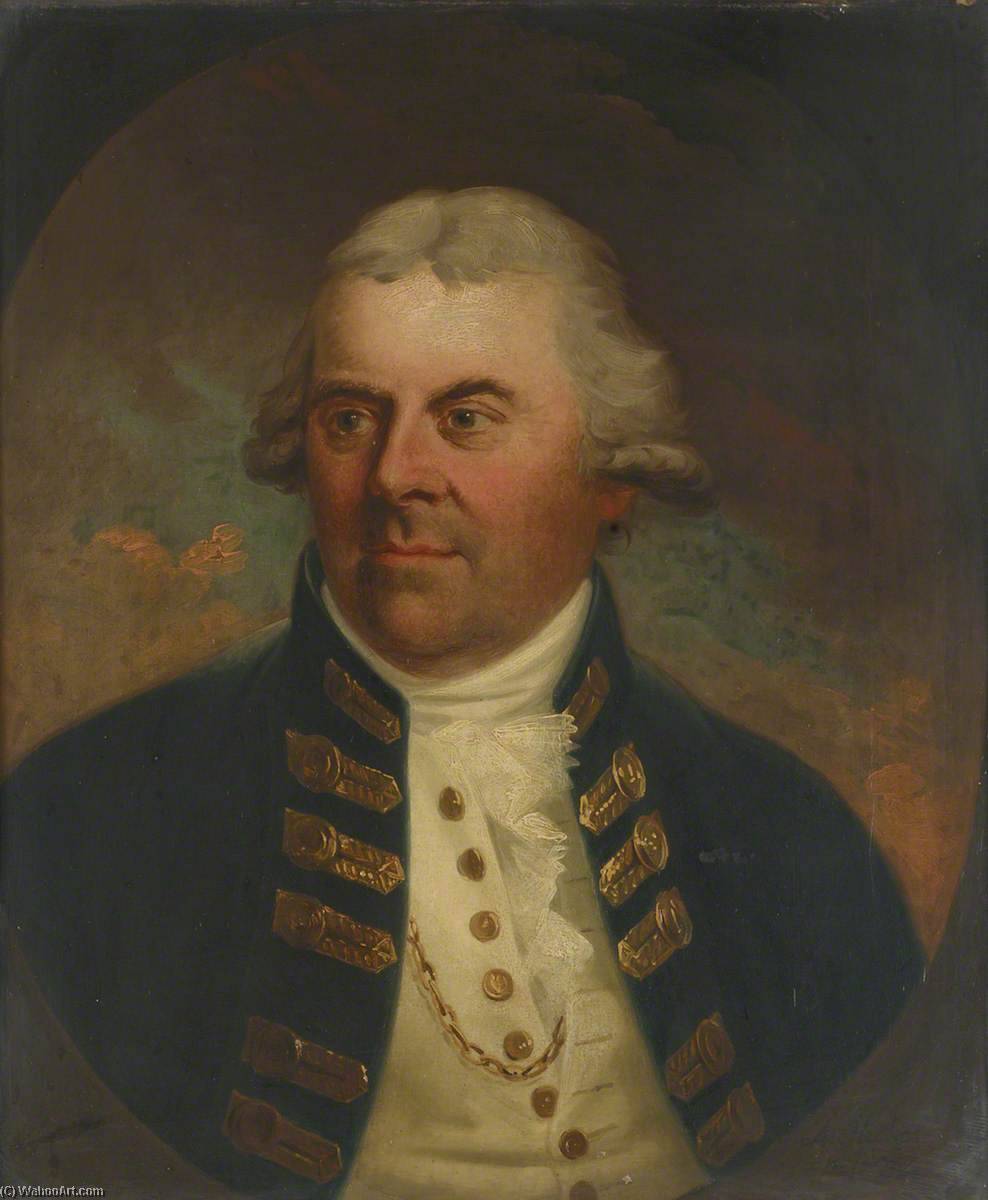 Wikioo.org - The Encyclopedia of Fine Arts - Painting, Artwork by Karl Anton Hickel - Vice Admiral Alan Gardner (1742–1809), First Baron Gardner