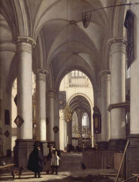 Wikioo.org – L'Encyclopédie des Beaux Arts - Peinture, Oeuvre de Emanuel De Witte - Intérieur d'église gothique