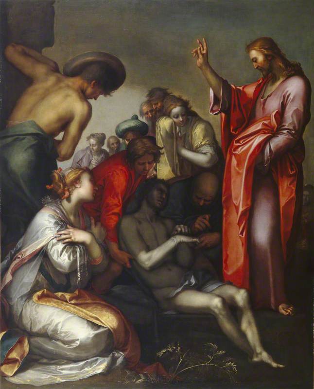 Wikioo.org - The Encyclopedia of Fine Arts - Painting, Artwork by Abraham Bloemaert - The Raising of Lazarus