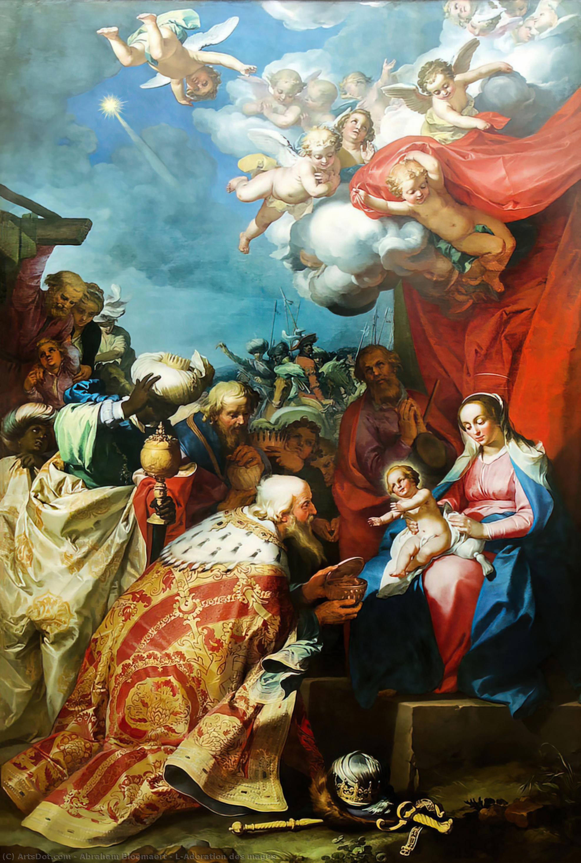Wikioo.org - The Encyclopedia of Fine Arts - Painting, Artwork by Abraham Bloemaert - L'Adoration des mages