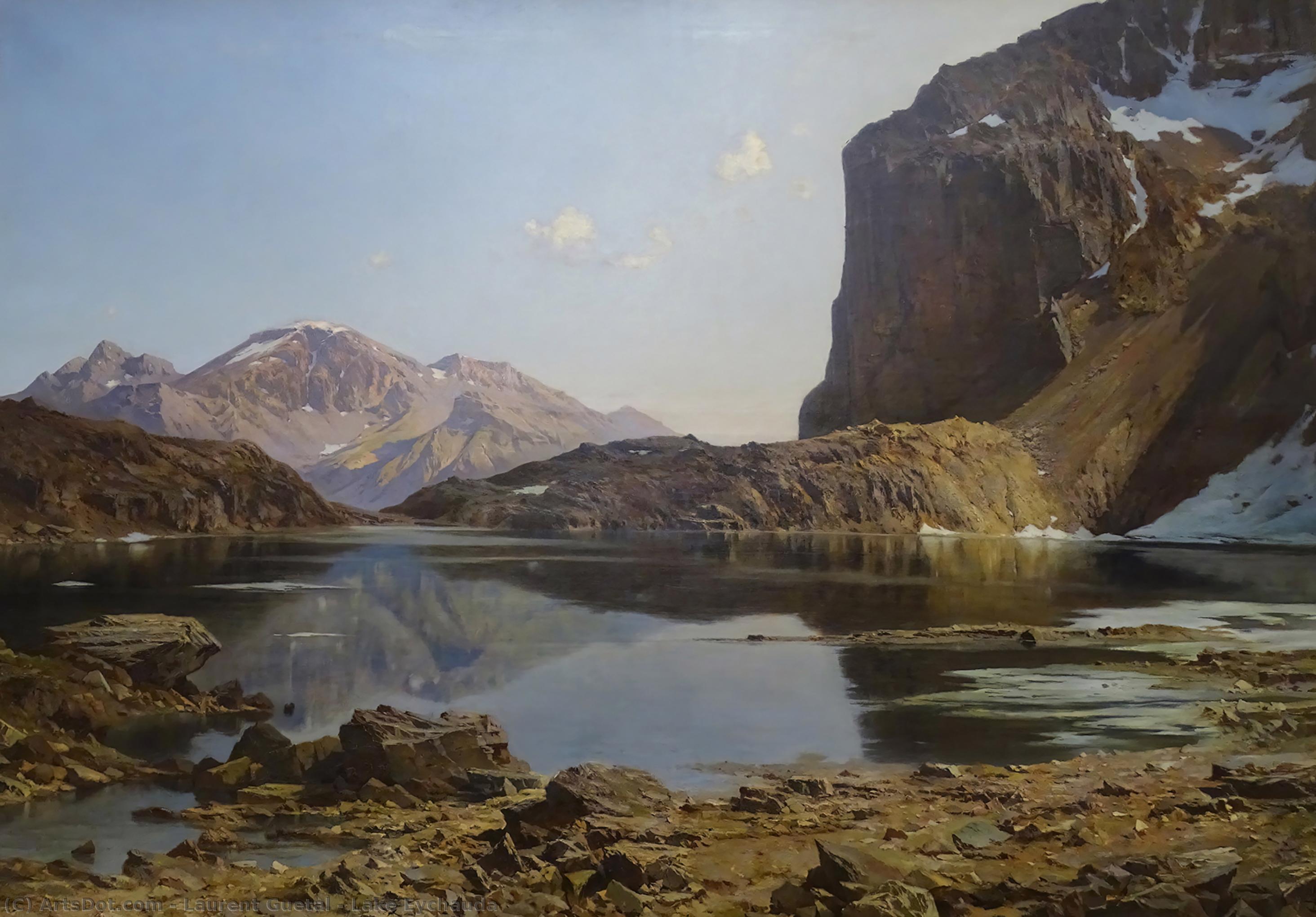 Wikioo.org - The Encyclopedia of Fine Arts - Painting, Artwork by Laurent Guetal - Le Lac de L'Eychauda