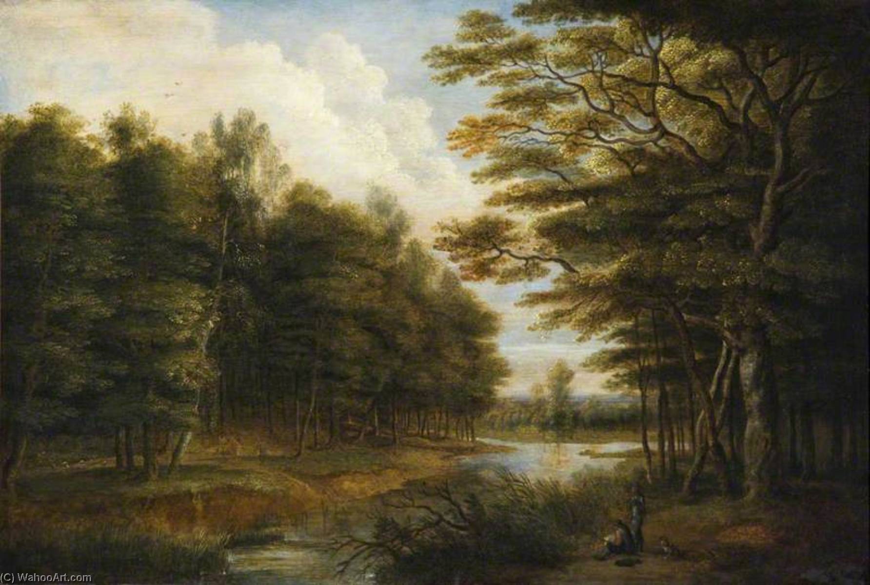 Wikioo.org - The Encyclopedia of Fine Arts - Painting, Artwork by Lucas Van Uden - Landscape with Figures