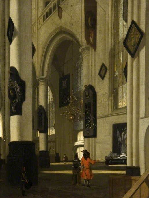 WikiOO.org - אנציקלופדיה לאמנויות יפות - ציור, יצירות אמנות Hendrick Cornelisz Van Vliet - Interior of the Oude Kerk, Delft
