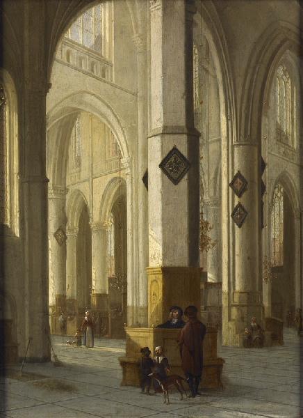 Wikioo.org - The Encyclopedia of Fine Arts - Painting, Artwork by Hendrick Cornelisz Van Vliet - Intérieur d'église