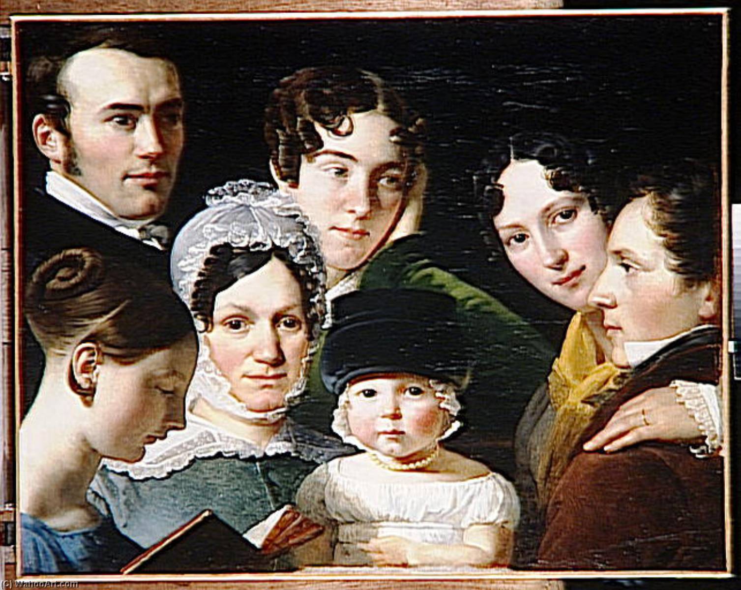 Wikioo.org - The Encyclopedia of Fine Arts - Painting, Artwork by Claude Marie Paul Dubufe - LA FAMILLE DUBUFE EN 1820