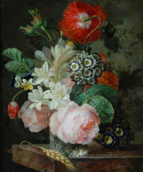 Wikioo.org - The Encyclopedia of Fine Arts - Painting, Artwork by Moïse Jacobber - Flower Piece