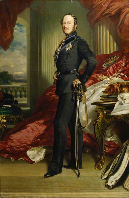 Wikioo.org - The Encyclopedia of Fine Arts - Painting, Artwork by Franz Xaver Winterhalter - Prince Albert of Saxe Coburg Gotha (replica of an original of 1859 by the artist)