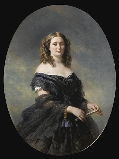 Wikioo.org - The Encyclopedia of Fine Arts - Painting, Artwork by Franz Xaver Winterhalter - Portrait de la Comtesse Ducos