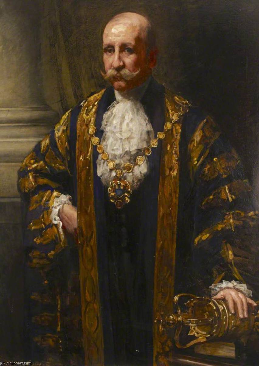 Wikioo.org - The Encyclopedia of Fine Arts - Painting, Artwork by George James Coates - Alderman H. Lyon Thomson, Mayor of Westminster (1912–1913)