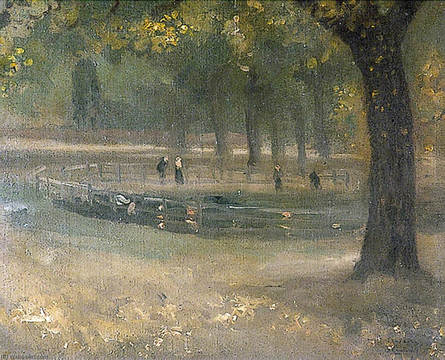 Wikioo.org - The Encyclopedia of Fine Arts - Painting, Artwork by Théodore Casimir Roussel - Parkland in Summer