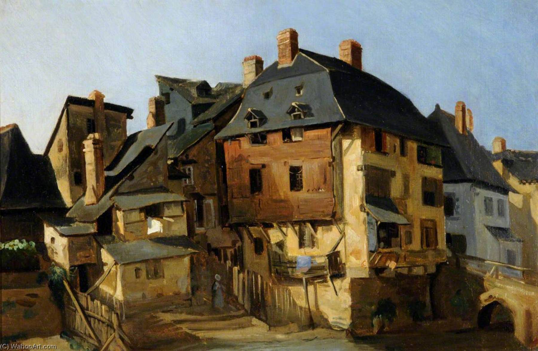 Wikioo.org - The Encyclopedia of Fine Arts - Painting, Artwork by Louis Adolphe Hervier - Village in Picardy