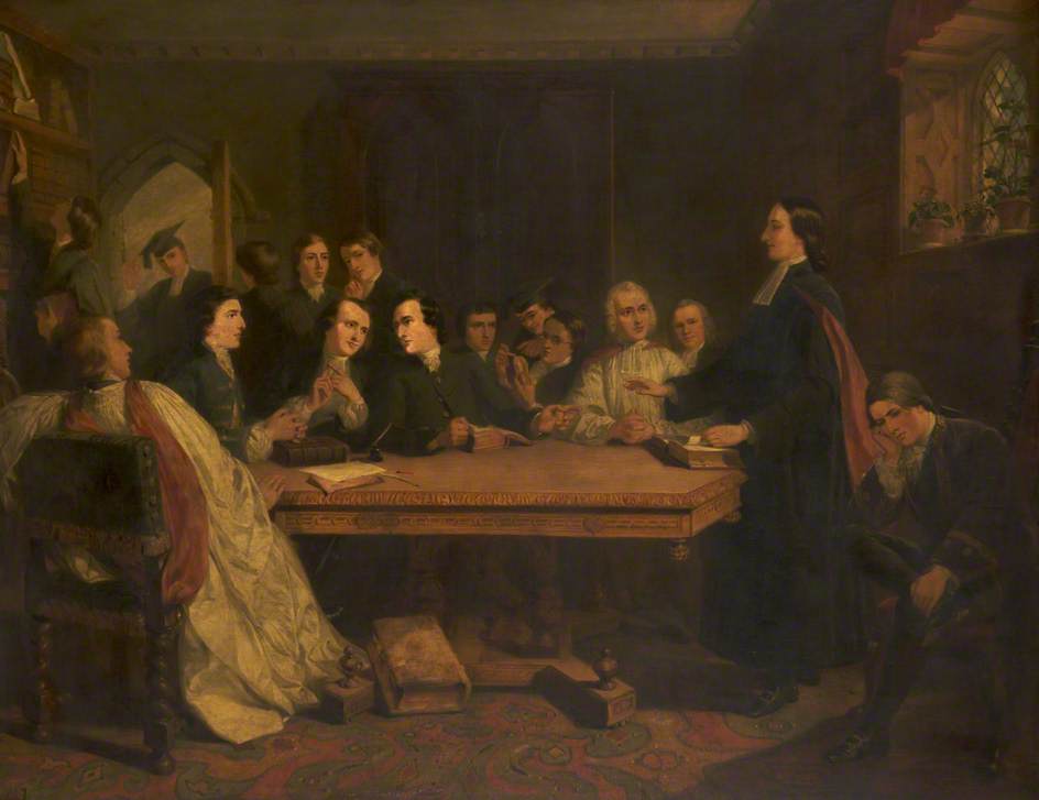 Wikioo.org - The Encyclopedia of Fine Arts - Painting, Artwork by Marshall Claxton - John Wesley and His Friends at Oxford