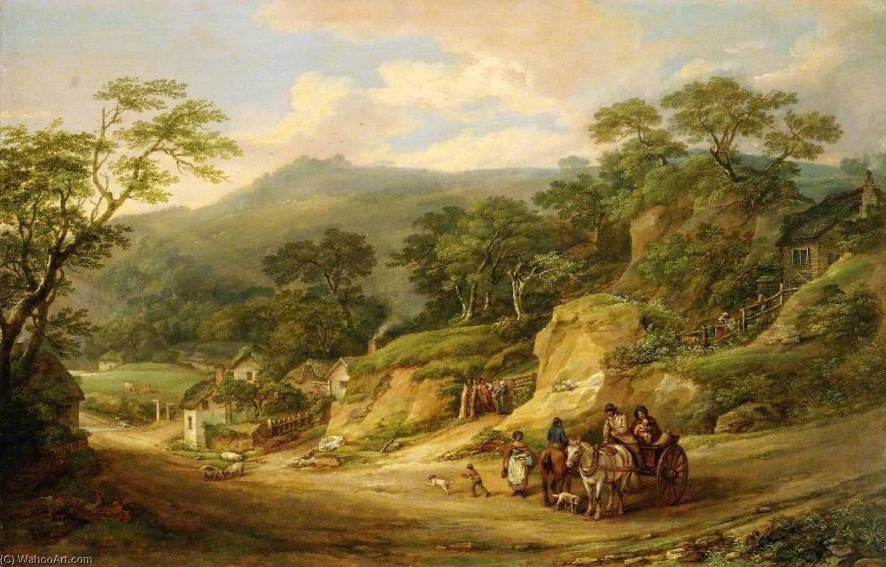 Wikioo.org - The Encyclopedia of Fine Arts - Painting, Artwork by James Leakey - Nadderwater, near Exeter, Devon