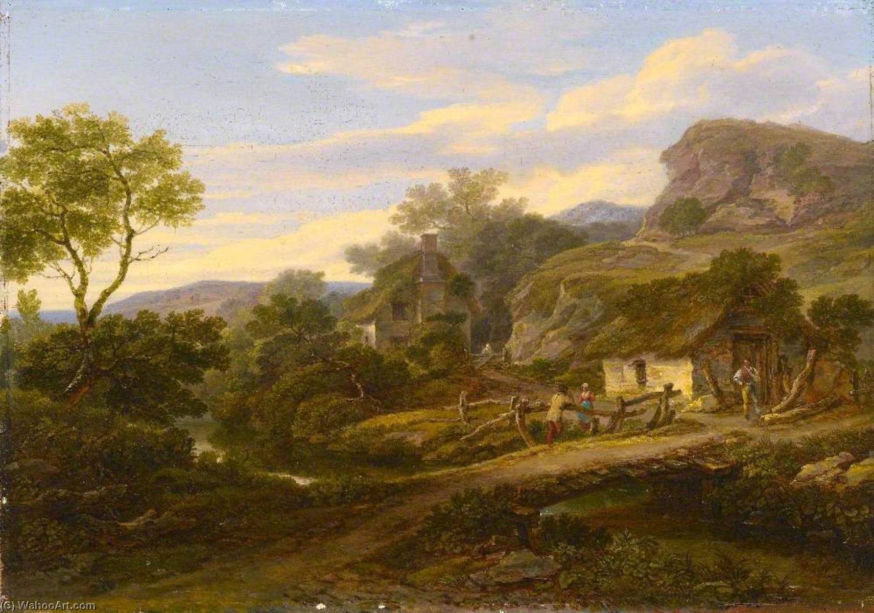 Wikioo.org - The Encyclopedia of Fine Arts - Painting, Artwork by James Leakey - Devonshire Landscape