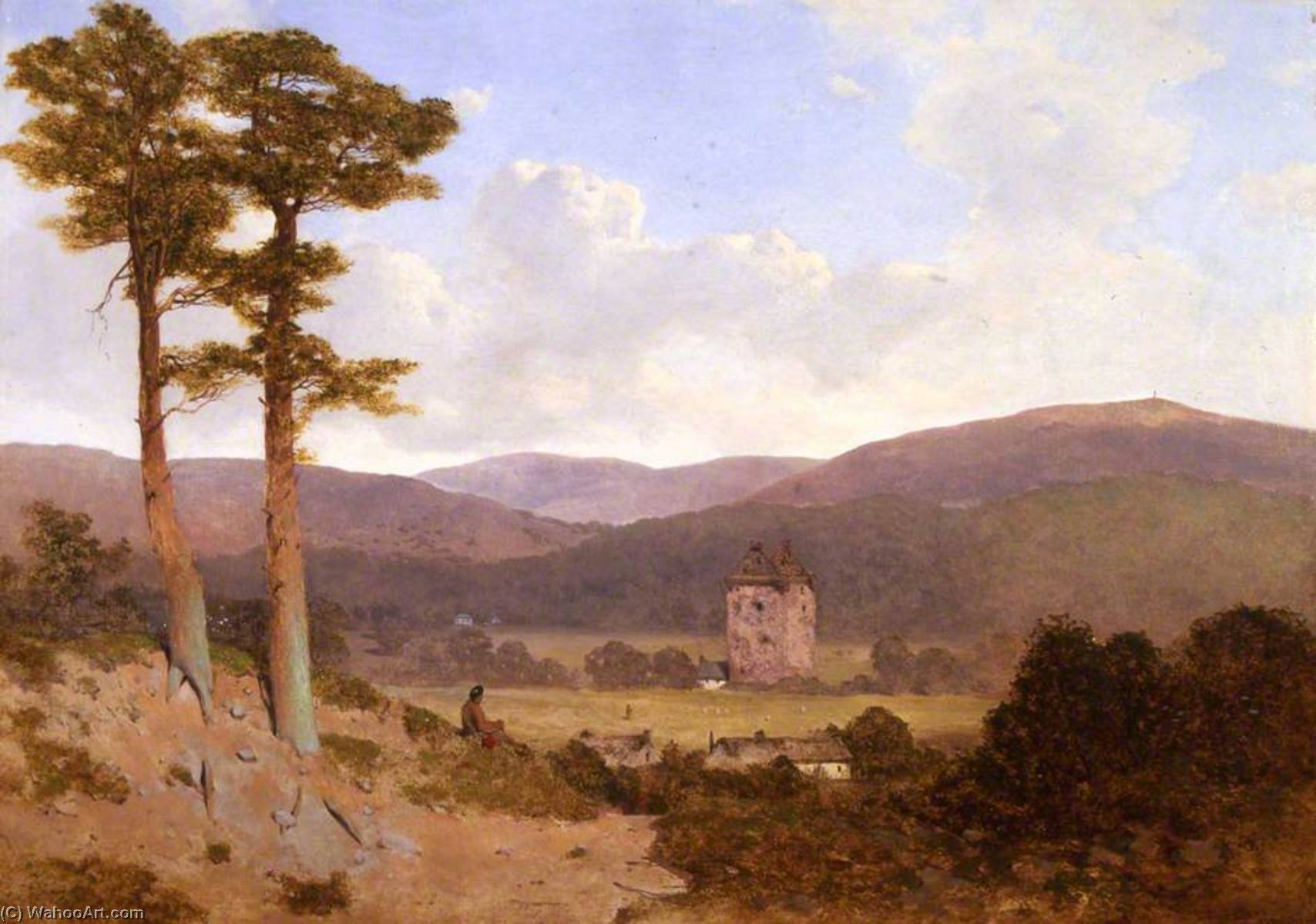 Wikioo.org - The Encyclopedia of Fine Arts - Painting, Artwork by William James Blacklock - Gilnockie Tower