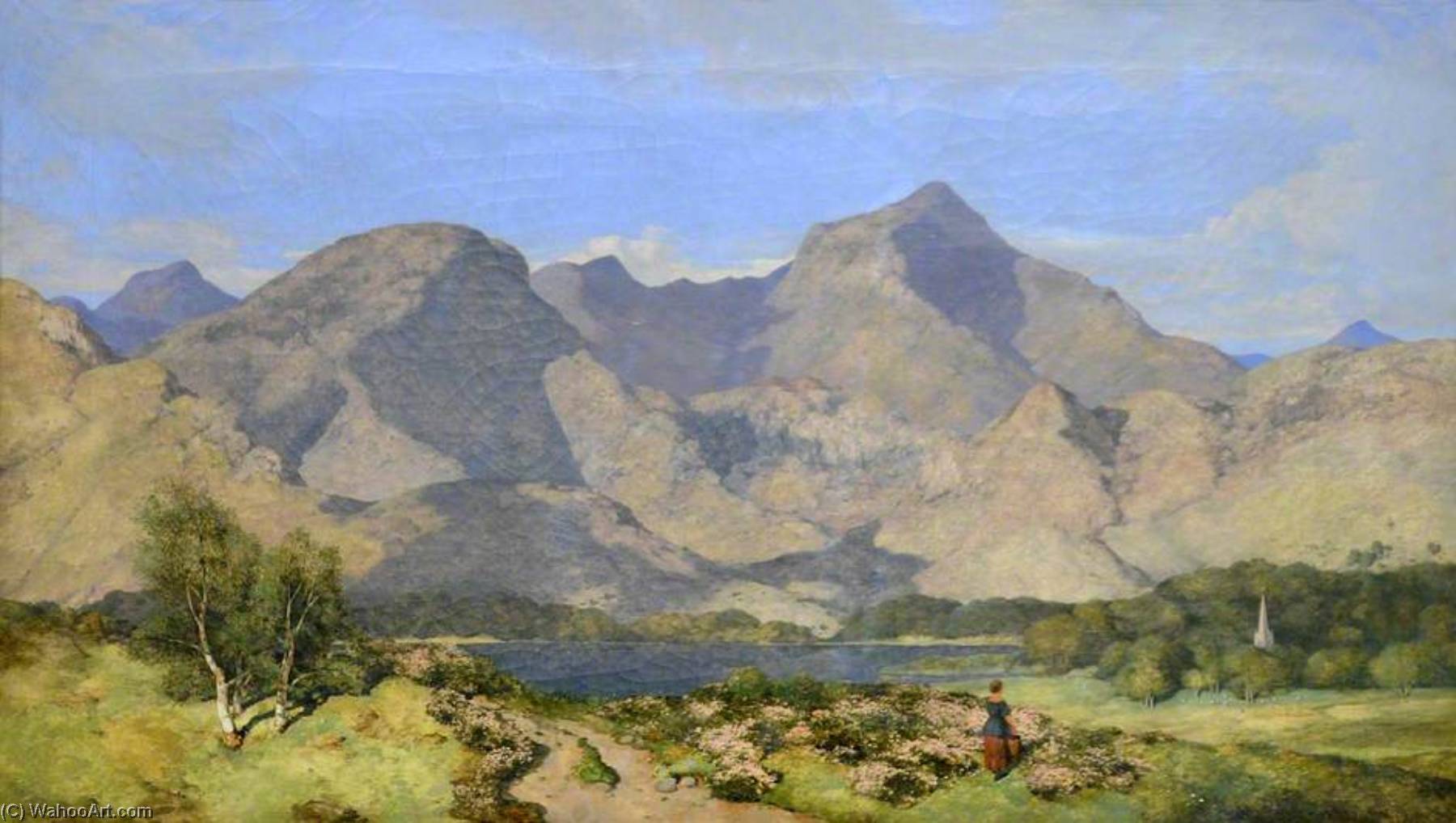 Wikioo.org - The Encyclopedia of Fine Arts - Painting, Artwork by William James Blacklock - Catbells and Causey Pike, Derwentwater