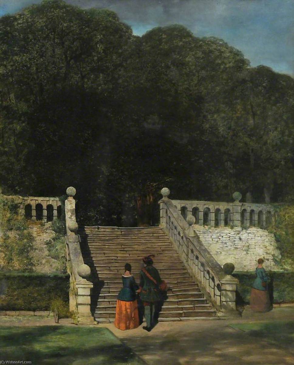 Wikioo.org - The Encyclopedia of Fine Arts - Painting, Artwork by William James Blacklock - The Terrace, Haddon Hall