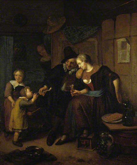Wikioo.org - The Encyclopedia of Fine Arts - Painting, Artwork by Richard Brakenburg - Family Scene
