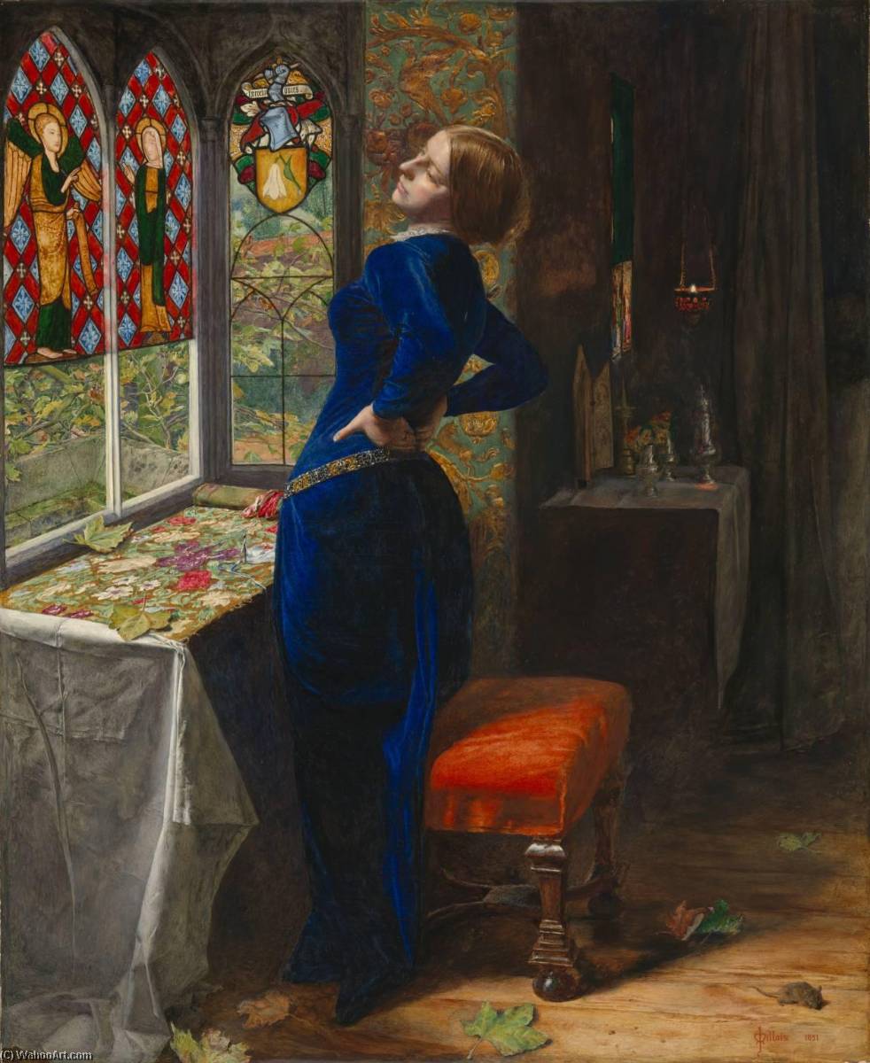 Wikioo.org - The Encyclopedia of Fine Arts - Painting, Artwork by John Everett Millais - Mariana