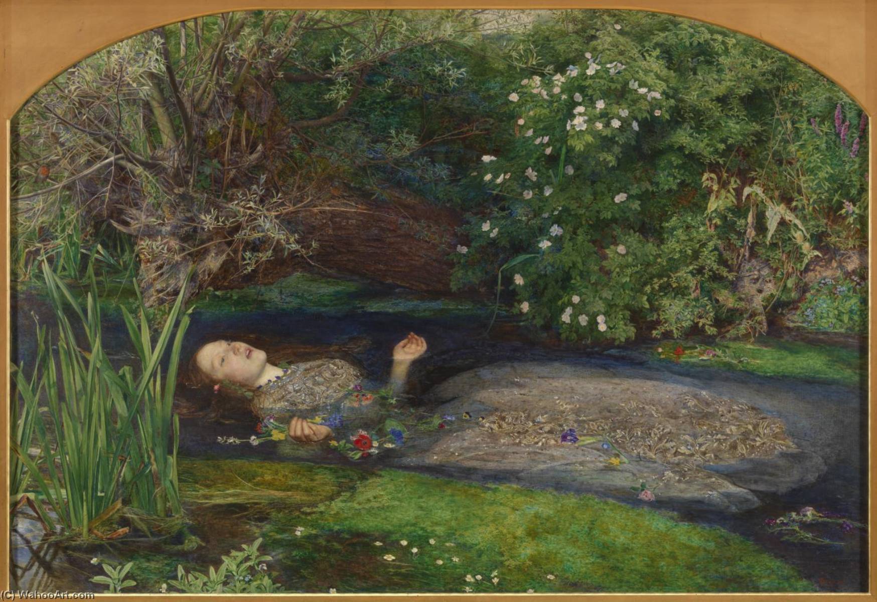 Wikioo.org - The Encyclopedia of Fine Arts - Painting, Artwork by John Everett Millais - Ophelia