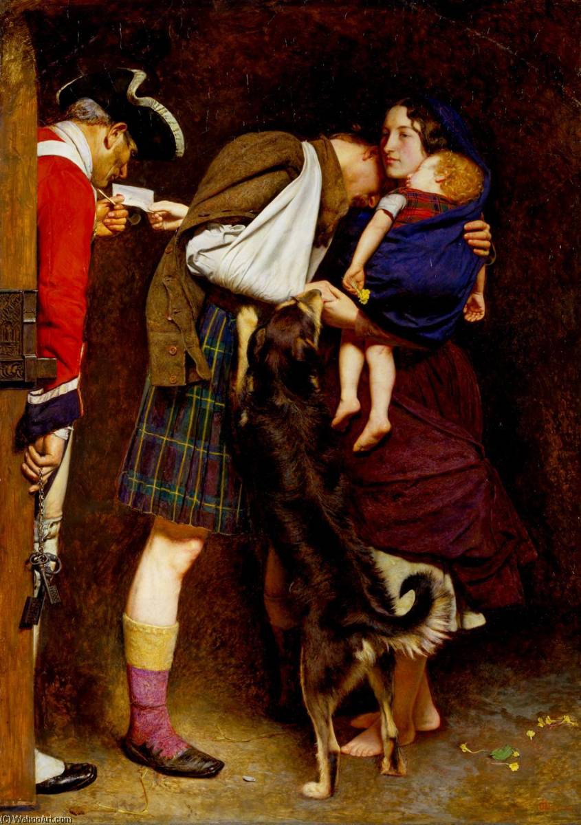 WikiOO.org - Enciclopedia of Fine Arts - Pictura, lucrări de artă John Everett Millais - The Order of Release 1746