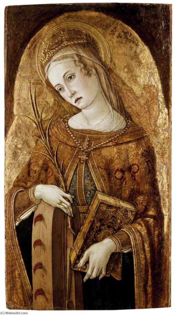 Wikioo.org - The Encyclopedia of Fine Arts - Painting, Artwork by Vittore Crivelli - St Catherine of Alexandria