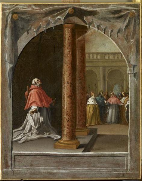 Wikioo.org - The Encyclopedia of Fine Arts - Painting, Artwork by Vicente Carducho - Saint Nicolas Albergati, chartreux et cardinal de Santa Croce