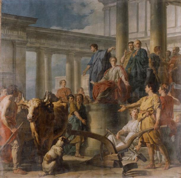 Wikioo.org - The Encyclopedia of Fine Arts - Painting, Artwork by Nicolas Guy Brenet - Caius Furius Cressinus accusé de sortilège