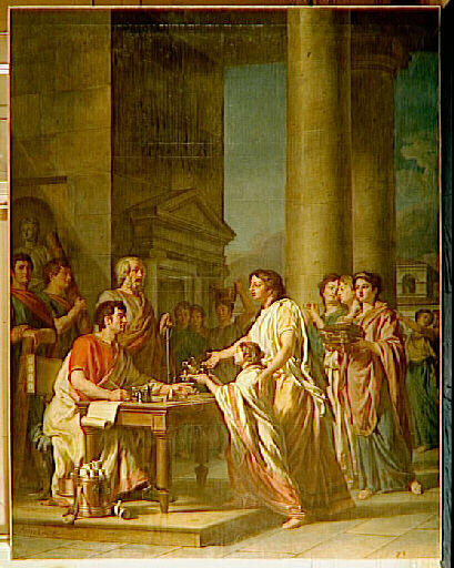 Wikioo.org - The Encyclopedia of Fine Arts - Painting, Artwork by Nicolas Guy Brenet - Piété et générosité des dames romaines