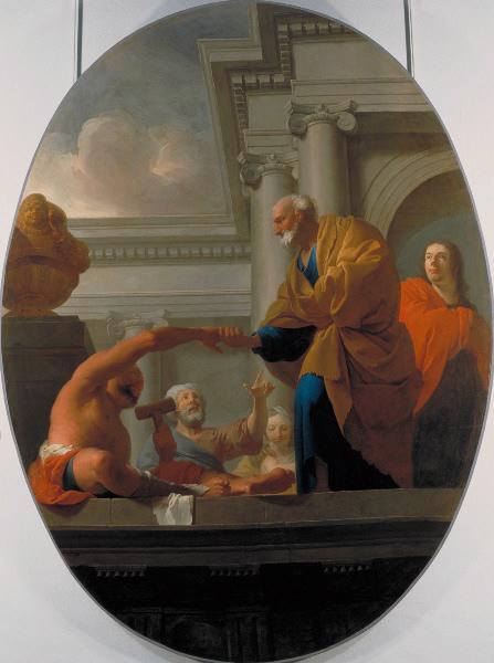 Wikioo.org - The Encyclopedia of Fine Arts - Painting, Artwork by Pierre Subleyras - Saint Pierre guérissant un paralytique