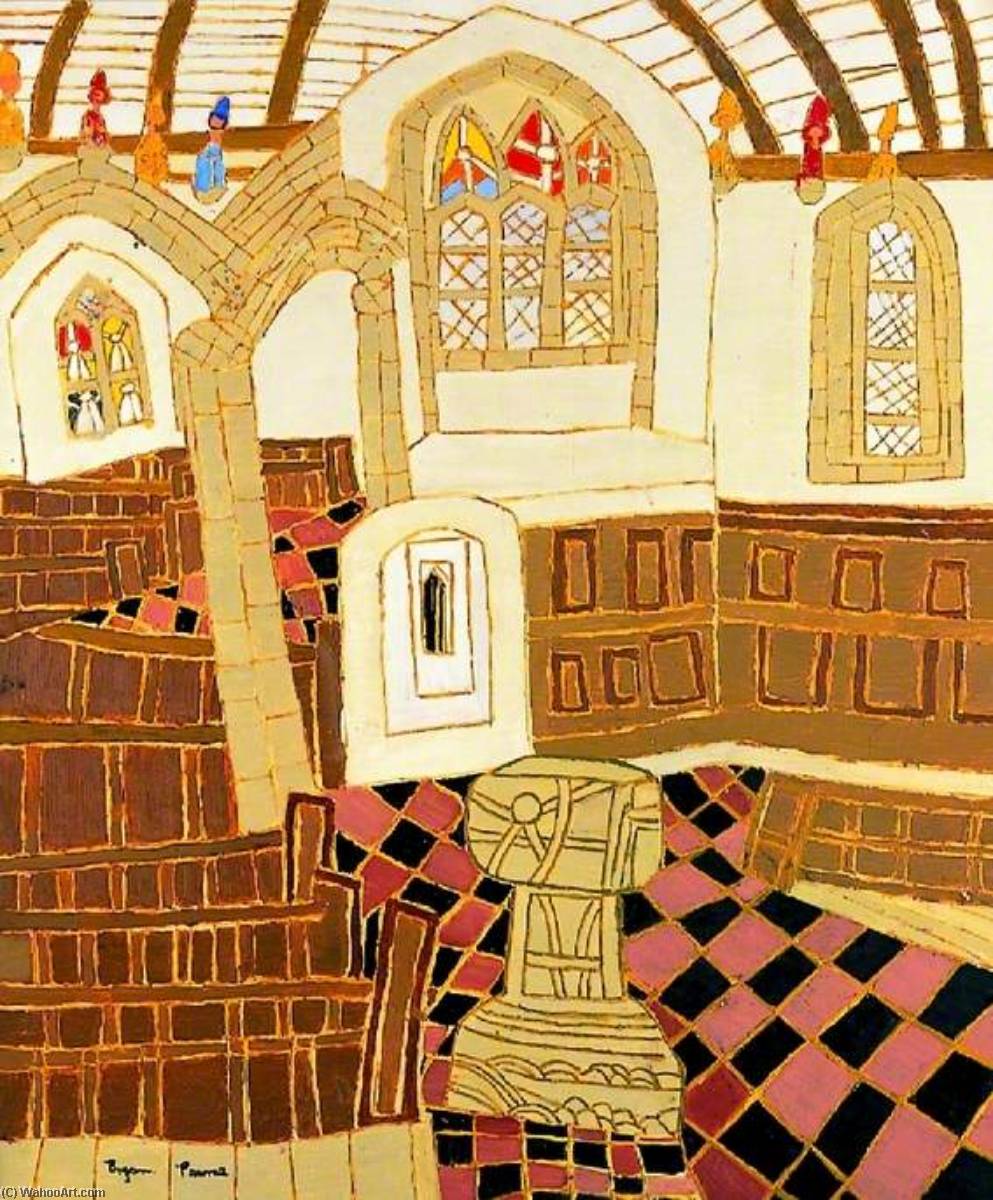 Wikioo.org - The Encyclopedia of Fine Arts - Painting, Artwork by Bryan Pearce - Font in St Ives Church