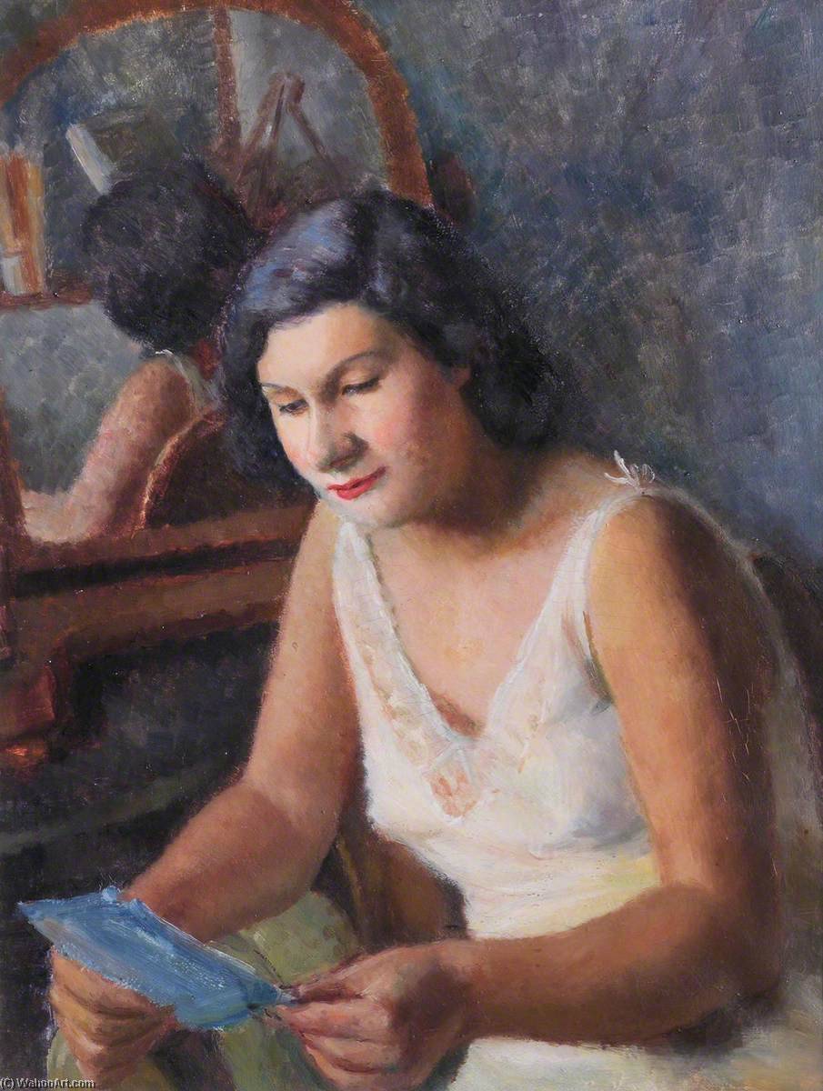 Wikioo.org - The Encyclopedia of Fine Arts - Painting, Artwork by Patricia Preece - Girl Reading Letter