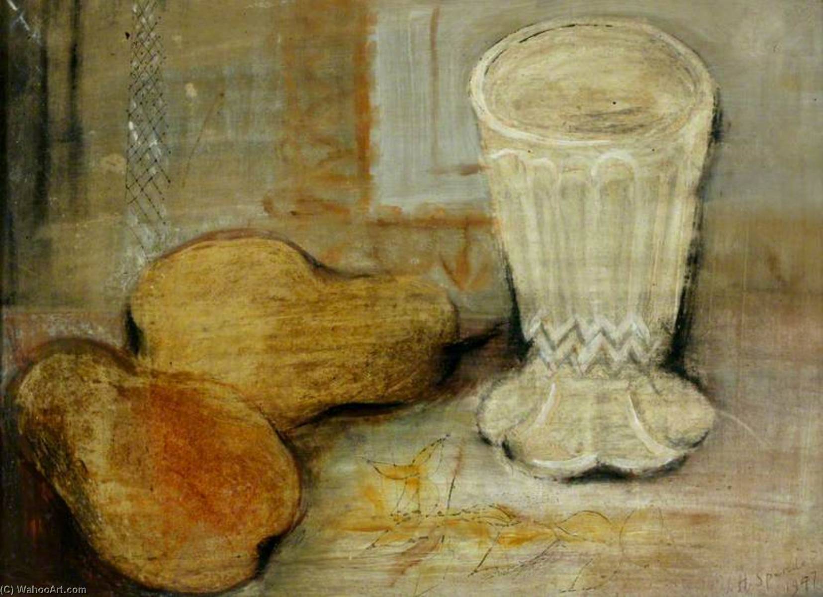 Wikioo.org - Bách khoa toàn thư về mỹ thuật - Vẽ tranh, Tác phẩm nghệ thuật John Humphrey Spender - Still Life with Pears