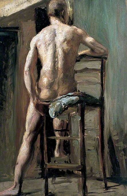 Wikioo.org - The Encyclopedia of Fine Arts - Painting, Artwork by Maxwell Gordon Lightfoot - Male Figure Seated
