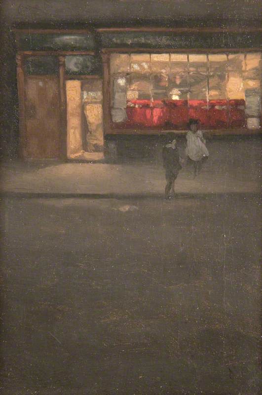 Wikioo.org - The Encyclopedia of Fine Arts - Painting, Artwork by Mortimer Luddington Menpes - A Little Shop in Chelsea