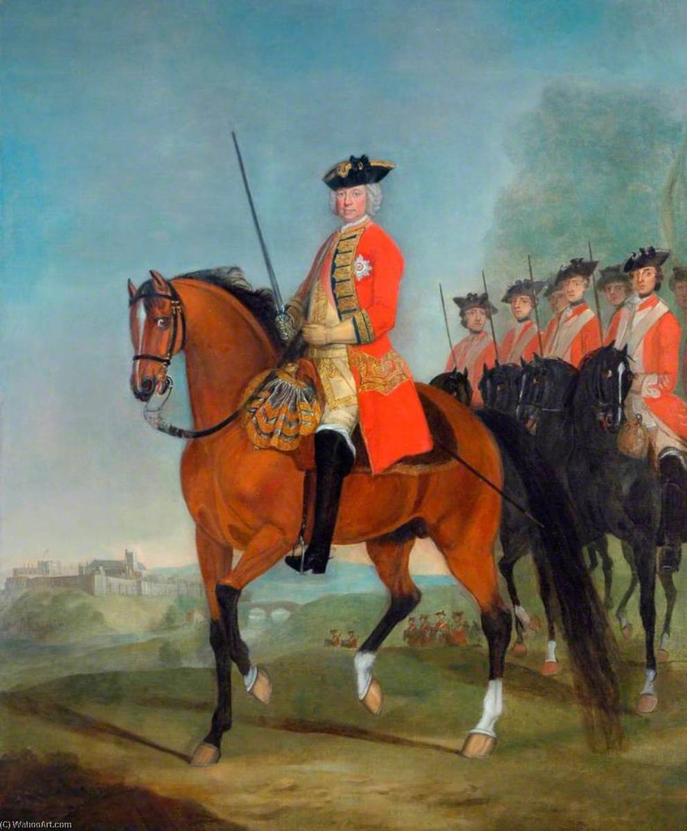 Wikioo.org - The Encyclopedia of Fine Arts - Painting, Artwork by David Morier - Major General the Honourable Sir Charles Howard, CB, Colonel of the Regiment (1738–1748)