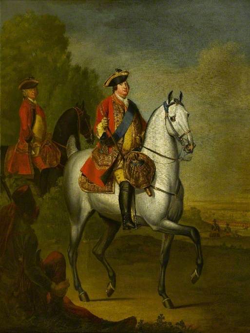 Wikioo.org - The Encyclopedia of Fine Arts - Painting, Artwork by David Morier - William Augustus (1721–1765), Duke of Cumberland on a Grey Charger