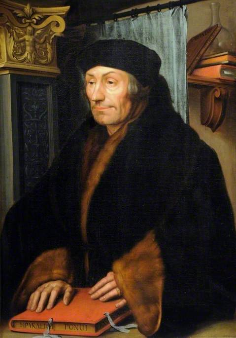 Wikioo.org - The Encyclopedia of Fine Arts - Painting, Artwork by Richard Van Bleeck - Erasmus of Rotterdam (1466 1469–1536) (after Hans Holbein the younger)